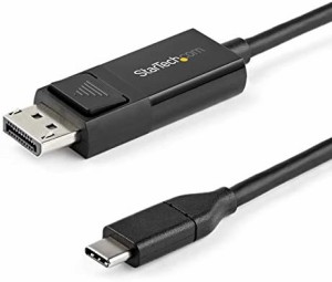 StarTech.com USB-C - DisplayPort 1.2 ケーブル/2m/4K60Hz/双方向対応/Thunderbolt 3互換/ブラック CDP2DP2MBD