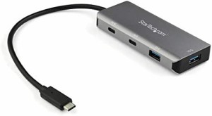 StarTech.com 4ポートUSB-Cハブ/2x USB-A & 2x USB-C/SuperSpeed 10Gbps USB Type-C 3.1/3.2 Gen2 対応ハブ/USBバスパワー対応/アルミ筐