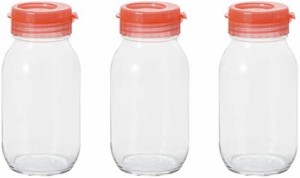 アデリア 保存容器 保存瓶 カラフルボトル CCサーバー 925ml ピンク 3本入 [果実酒瓶/ガラス瓶/梅酒瓶] 日本製 M-6443