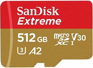 microSDXC 512GB サンディスク Extreme UHS-1 U3 V30 4K Ultra HD A2対応 JNHオリジナルSDアダプ付 [並行輸入品]