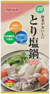 [マルサンアイ] 鍋スープ 野菜がおいしいとり塩鍋スープ 600g (３〜４人前)×3