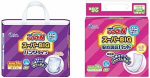 【セット買い】【パンツ スーパーBIG】グーン (15~35kg)14枚 & 【パッド スーパーBIG】グーン 安心吸収 (15~35kg)26枚