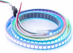 BTF-LIGHTING WS2812B LEDテープライト 5050 SMD RGBIC 合金ワイヤー 1m 144LEDs 個別にアドレス指定可能 切断可能 プログラマブル可能 D