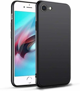 TUOPMYU iiPhone7/8/SE ケース[第2世代] 2020 新型 全面保護 指紋防止 超薄型 擦り傷防止 全面保護 耐衝撃 ブラック カバー