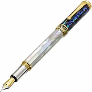 Xezo Maestro オーシャニックオリジン 虹色ホワイトマザーオブそしてパールブルーパウア貝 シリアルナンバー入り細かいペン。18金、プラ