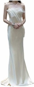 【娜美衣着R】 ウェディングドレス ホワイト 二次会 結婚式 ワンピース 花嫁 ロングドレスウェディングドレス 旅行撮影ドレス 海外挙式