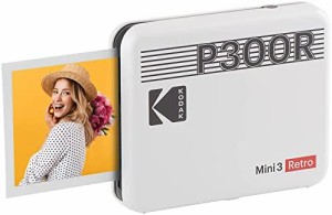 コダック（Kodak）Mini 3レトロ スマホプリンター／インスタントプリンター／チェキプリンター［ホワイト／写真3ｘ3インチ］ワイヤレス接