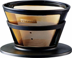 cores コレス コーヒードリッパー 丸山珈琲共同開発 ゴールドフィルター 2-8杯用 C286BK ペーパーフィルター不要 風味 香り オリジナル