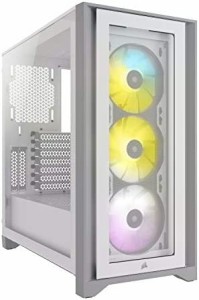 CORSAIR iCUE 4000X RGB 強化ガラス製ミドルタワー ATX PCケース ホワイト CC-9011205-WW CS7978