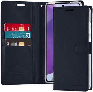 Goospery Galaxy Note 20 手帳型ケース 6.7インチ カード収納 PU レザー カバー QI対応 ブルームーンケース (ネイビー) NT20-BLM-NVY