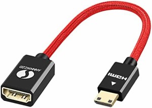 ANNNWZZD mini hdmi to hdmi 変換アダプタ,ミニ HDMIオス-HDMI メス延長 ケーブル