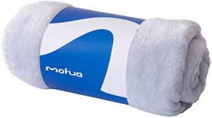 mofua (モフア) ひざ掛け 毛布 70×100cm スモークブルー エアコン対策 オールシーズン 夏 ブランケット ふんわり プレミアムマイクロフ