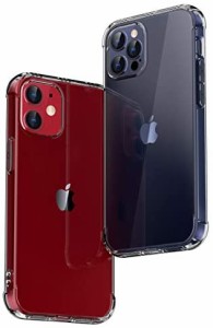 ONES 半透明 iPhone 12 / 12 Pro ケース 耐衝撃 エアバッグ 超軍用規格 『半密閉音室、Qi充電』〔滑り止め、すり傷防止、柔軟〕〔美しい