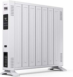 Pro Breeze 次世代オイルフリーヒーター1200W 燃料不用ラジエーター式暖房器具 電気ストーブ 速暖軽量 4段階安全機能 タッチパネル操作 