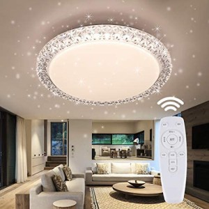 LED シーリングライト 星空効果 45W 調光調色タイプ 8~10畳 常夜灯 モード メモリ機能 照明器具 電球色 昼光色 PSE認証済 (50CM 45W 調光