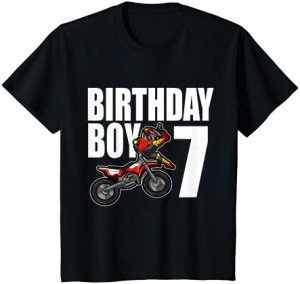 キッズ 七歳の誕生日 モトクロス プレゼント 7年 バイク Tシャツ