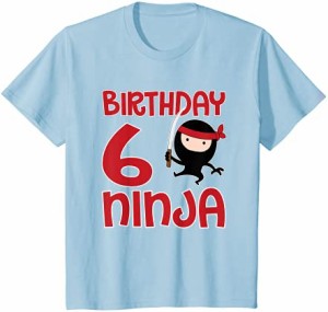 キッズ 6歳の誕生日の黒忍者ギフト6歳 Tシャツ