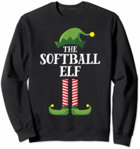 Softball Elf Matching Family Group Christmas Party Pajama トレーナー