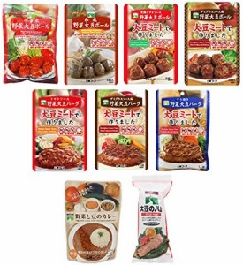 三育フーズ 大豆 ミート を使った レトルト 惣菜 詰め合わせ 9種 セット( ミートボール ハンバーグ )