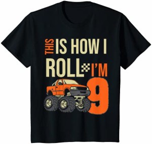 キッズ これは私がモンスタートラックの9歳の誕生日シャツを転がす方法です Tシャツ