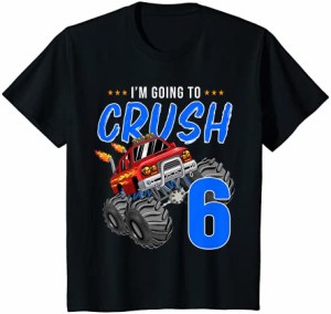 キッズ モンスタートラックバースデーシャツ6歳6歳の誕生日パーティー Tシャツ