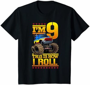 キッズ モンスタートラック9歳の誕生日9歳の誕生日プレゼント Tシャツ