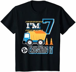 キッズ 建設用トラックショベル7歳の誕生日7歳 Tシャツ