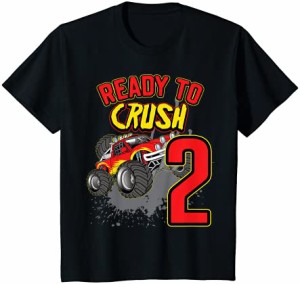 キッズ 男の子2歳の誕生日モンスタートラックの誕生日シャツ2歳 Tシャツ