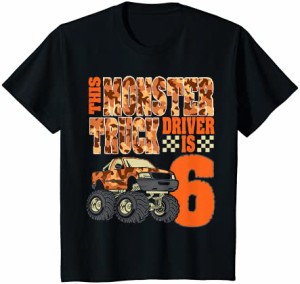 キッズ モンスタートラック6歳の誕生日パーティーシャツ6歳 Tシャツ