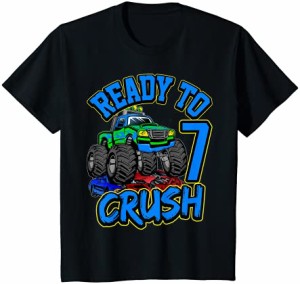 キッズ 男の子7歳の誕生日モンスタートラックの誕生日シャツ7歳 Tシャツ