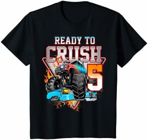 キッズ 男の子5歳の誕生日モンスタートラックの誕生日シャツ5歳 Tシャツ