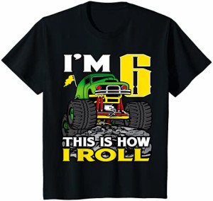 キッズ モンスタートラック6歳の誕生日トップ私は6歳ですこれが私が転がる方法です Tシャツ