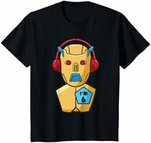 キッズ 6歳の誕生日ロボット Tシャツ