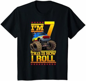 キッズ モンスタートラック7歳の誕生日7歳の誕生日プレゼント Tシャツ