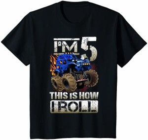 キッズ モンスタートラック5歳の誕生日5歳の誕生日プレゼント Tシャツ