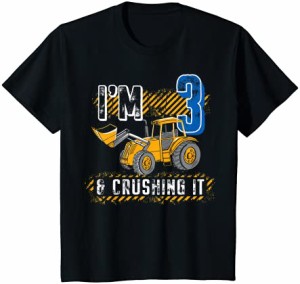 キッズ 建設用トラックショベル3歳の誕生日3歳3T Tシャツ