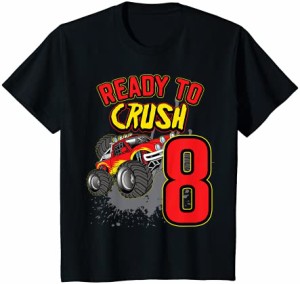 キッズ 男の子8歳の誕生日モンスタートラックの誕生日シャツ8歳 Tシャツ