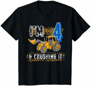 キッズ 建設用トラックショベル4歳の誕生日4歳4T Tシャツ