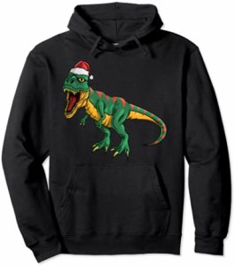 Dinosaur Christmas T Rex Kids Boys Gift パーカー