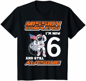 キッズ 宇宙6歳6歳の誕生日宇宙船プラネットパーティー Tシャツ