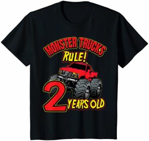 キッズ 男の子2歳の誕生日モンスタートラックの誕生日シャツ2歳 Tシャツ