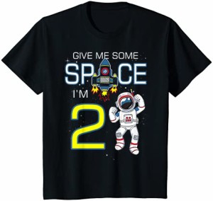 キッズ 宇宙2歳2歳の誕生日宇宙船惑星パーティー Tシャツ