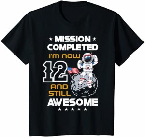 キッズ 宇宙12歳12歳の誕生日宇宙船惑星 Tシャツ