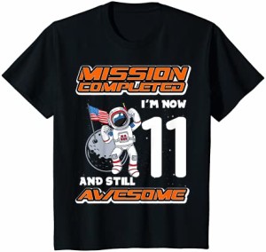 キッズ 宇宙11歳11歳の誕生日宇宙船惑星 Tシャツ