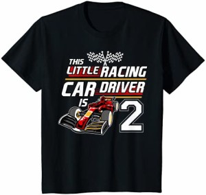 キッズ 2歳のレーシングカーキッズリトルレーサーの誕生日プレゼント Tシャツ