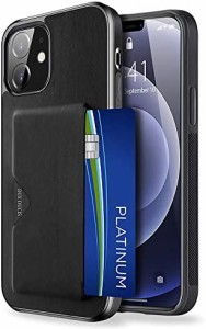 【背面カード収納付】 iPhone 12 mini ケース カード収納 上質な手触り アイフォン 12 mini カバー 耐衝撃 軽量 薄い IC OWLGuardian ス