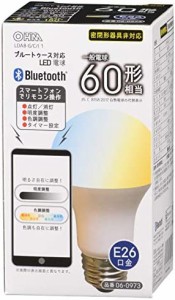 オーム電機 OHM LED電球 Bluetooth対応 E26 60形相当 広配光 調色タイプ LDA8-G/C/I 1