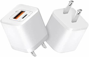 iPhone14対応 PD充電器 20W 2ポートType-c 急速充電器【USB-C＆USB -A/PD対応/超コンパクトサイズ 】超小型 ACアダプター 軽量 スマホ充