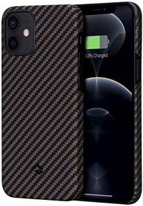 「PITAKA」MagEZ Case iPhone 12 mini 対応 ケース アラミド繊維製 カーボン風 デザイン 極薄(0.85mm) 軽量(13g) 耐衝撃 保護 カバー ワ