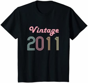 キッズ 9歳 誕生日プレゼント 女の子 男の子 年齢 9歳 ヴィンテージ 2011年 キッズ Tシャツ